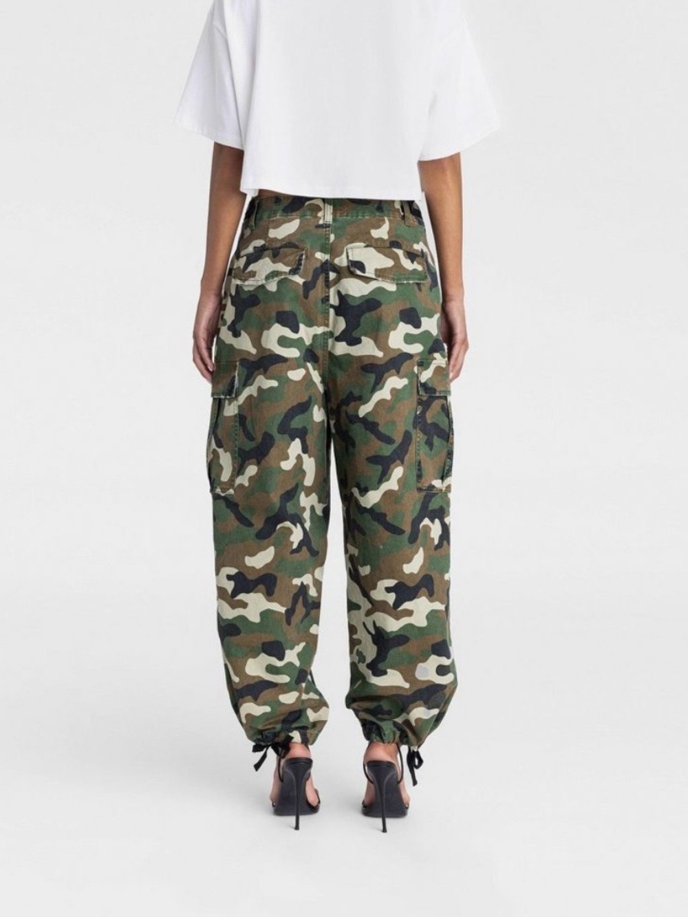 Women’s KBB by Khalana Camo Cargo Pants - Green Camouflage - Picture 6 of 6